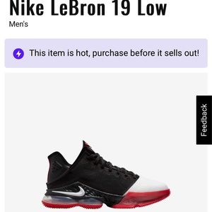 Nike LeBron 19 Low - Size 13 Mens basketball shoes
